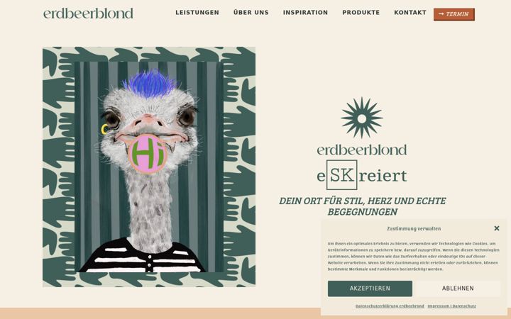 Skärmbild av erdbeerblond.ch