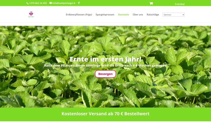 Zrzut ekranu erdbeerpionier.de