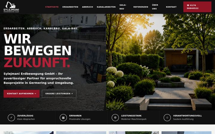Zrzut ekranu erdbewegung-gmbh.de