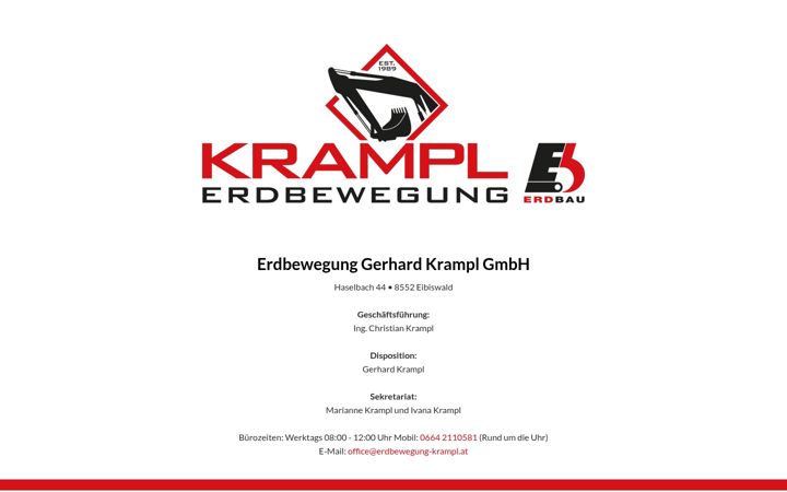 Екранна снимка на erdbewegung-krampl.at