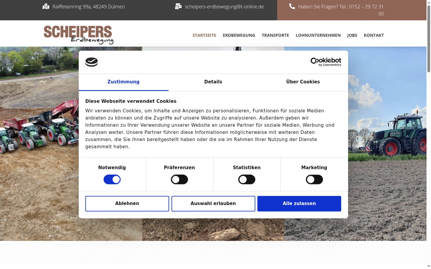 Zrzut ekranu banera zgody wyświetlanego przed jakąkolwiek interakcją