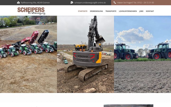 Zrzut ekranu erdbewegung-scheipers.de