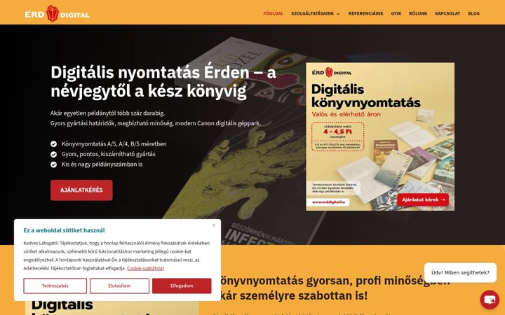 Screenshot von erddigital.hu