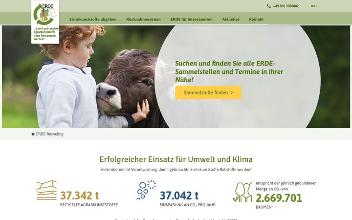 Zrzut ekranu erde-recycling.de