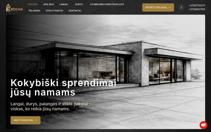 Screenshot of erdema.lt