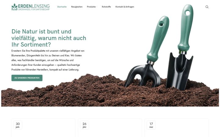 Zrzut ekranu erden-lensing.de