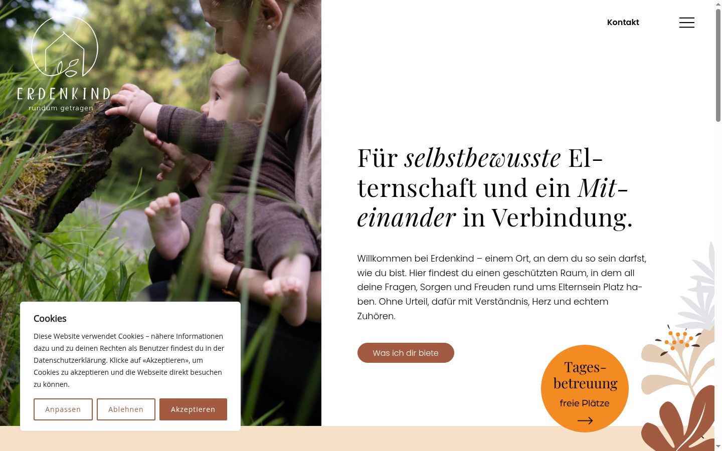 Screenshot des Einwilligungsbanners vor jeglicher Interaktion