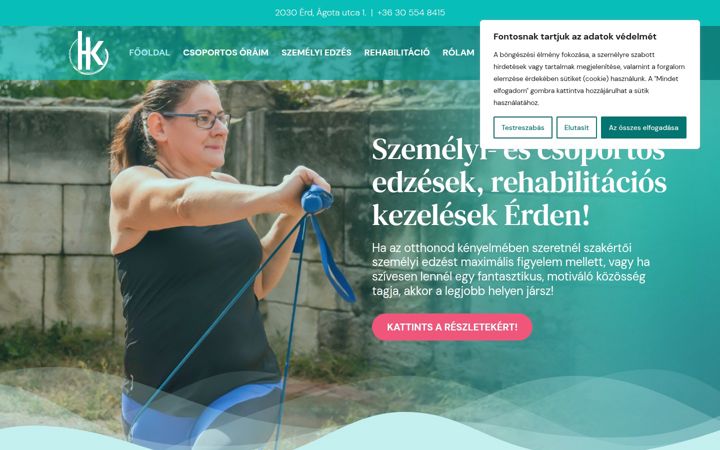 Snímek obrazovky erdfitness.hu
