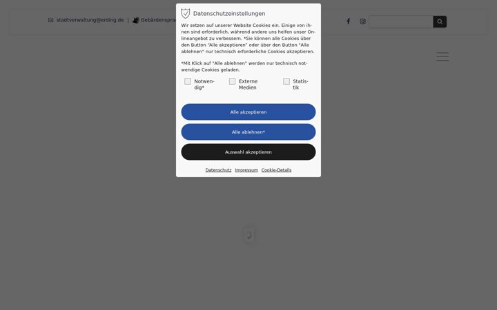 Screenshot ta' erding.de