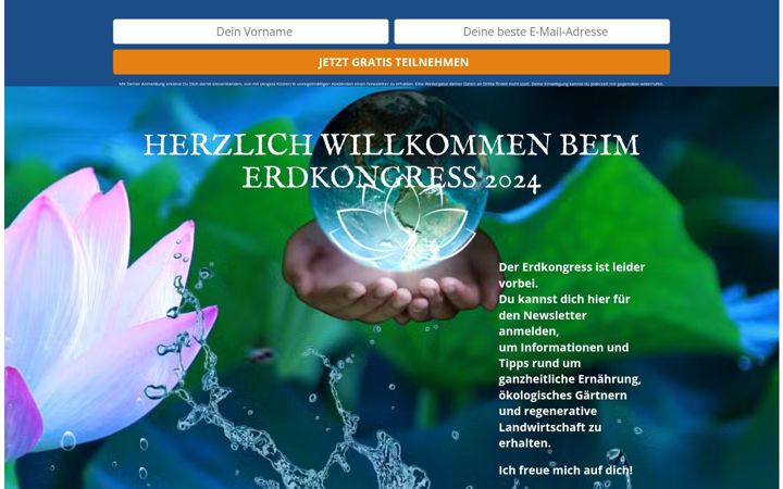 Screenshot ta' erdkongress.de