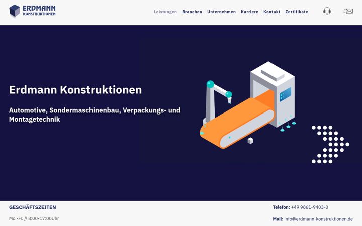 Screenshot ta' erdmann-konstruktionen.de