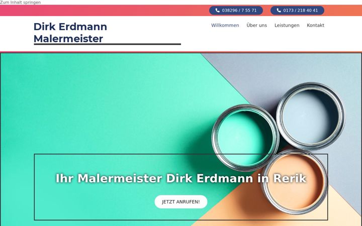 Screenshot ta' erdmann-malerbetrieb.de