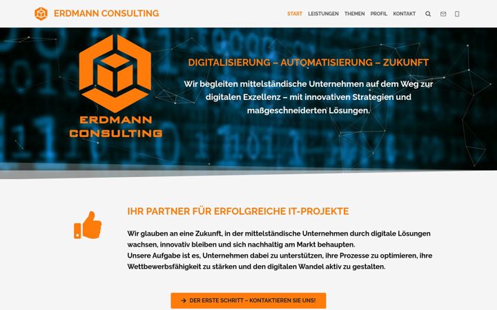 Screenshot ta' erdmannconsulting.de