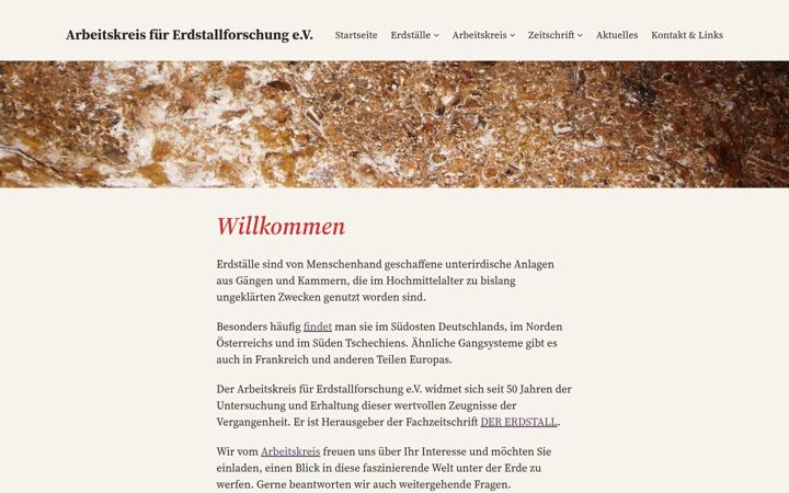 Screenshot ta' erdstall.de