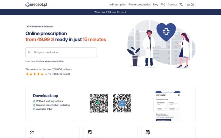 Screenshot of erecept.pl