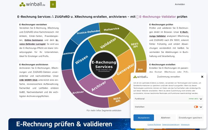 Screenshot ta' erechnungs-validator.de