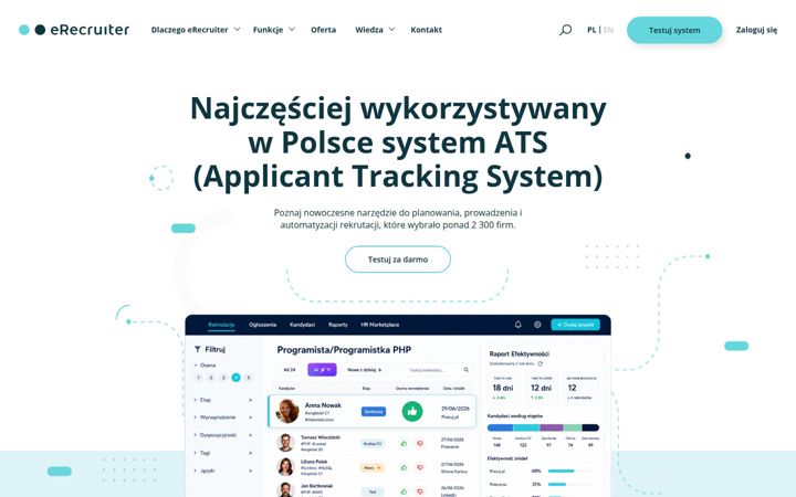 Screenshot of erecruiter.pl
