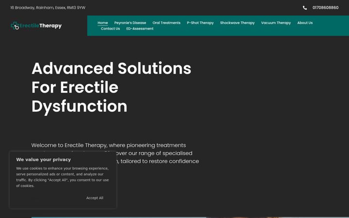 Screenshot von erectile-therapy.co.uk