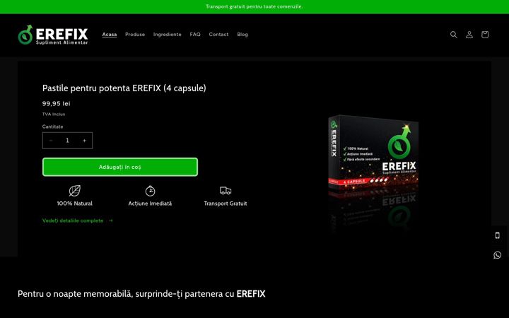 Captura de ecrã de erefix.ro