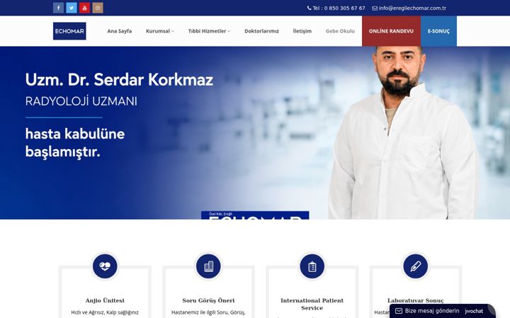 Zrzut ekranu eregliechomar.com.tr