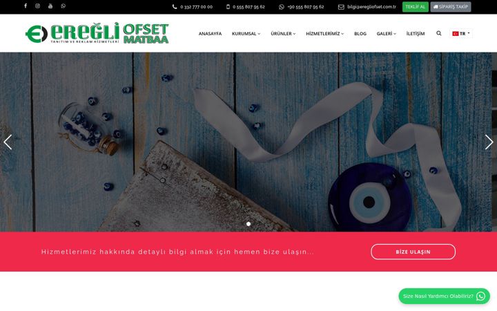 Zrzut ekranu eregliofset.com.tr