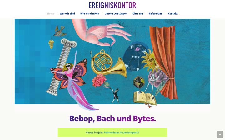 Screenshot ta' ereigniskontor.de