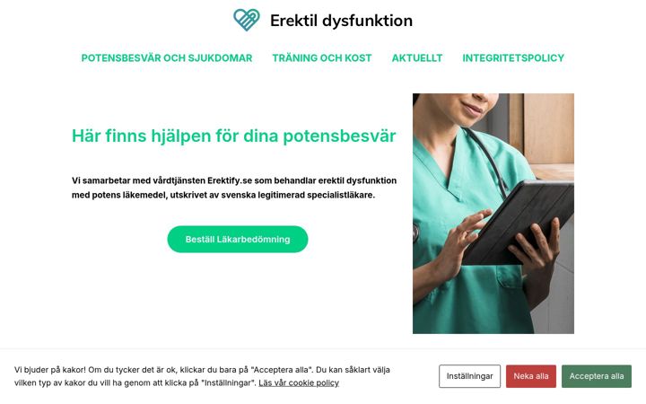 Screenshot του erektildysfunktion.se