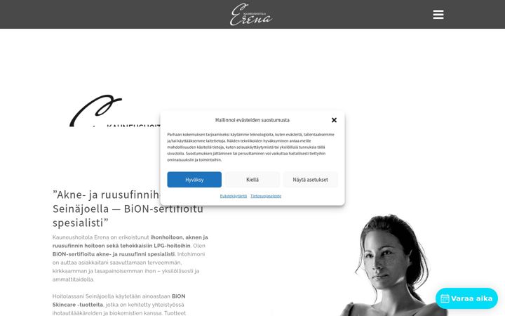 Kuvakaappaus sivustosta erena.fi