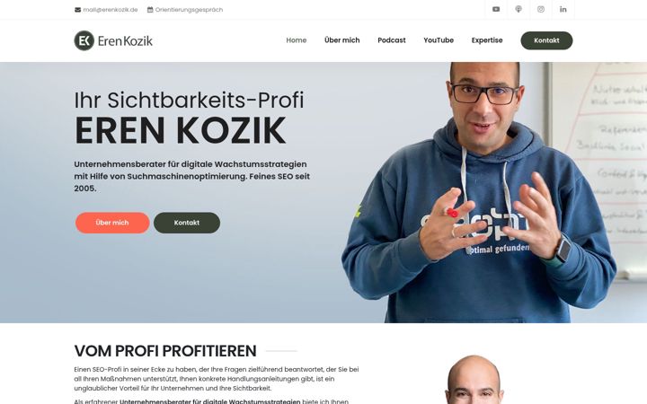 Screenshot van erenkozik.com