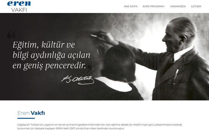 Zrzut ekranu erenvakfi.org.tr