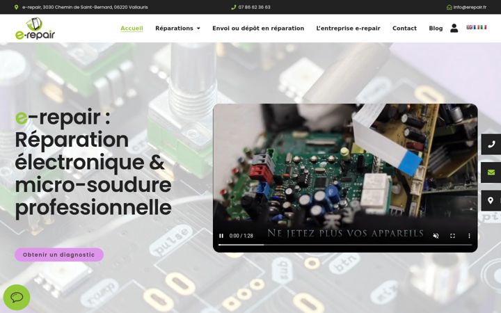 Snímek obrazovky erepair.fr
