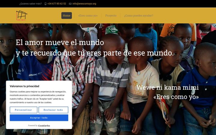 Screenshot stránky erescomoyo.org