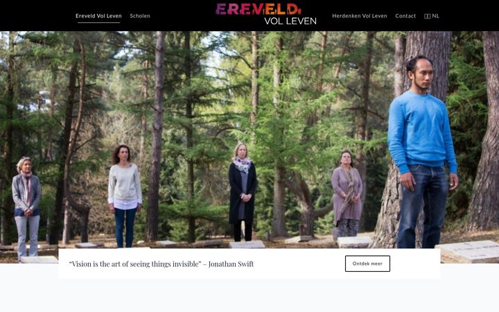 Screenshot stránky ereveld-vol-leven.nl
