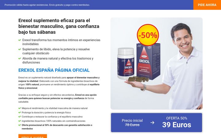 Screenshot stránky erexolespana.com