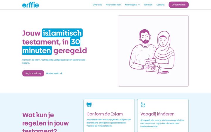 Screenshot stránky erffie.nl