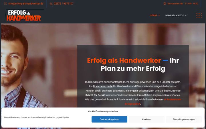 Captura de ecrã de erfolg-als-handwerker.de
