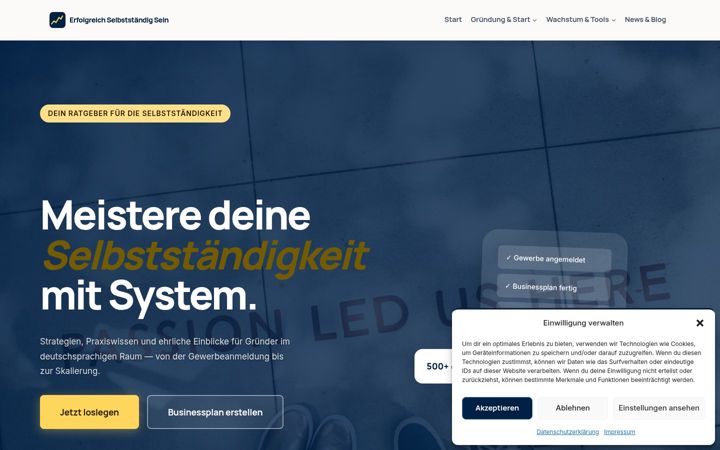 Screenshot ta' erfolgreich-selbststaendig-sein.de