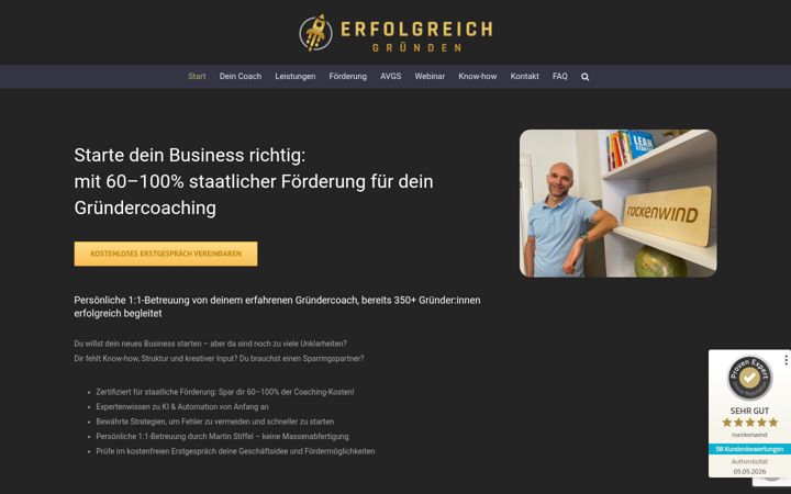 Screenshot ta' erfolgreichgruenden.de
