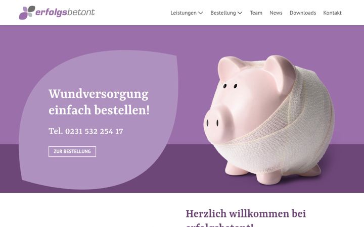 Screenshot ta' erfolgsbetont.de