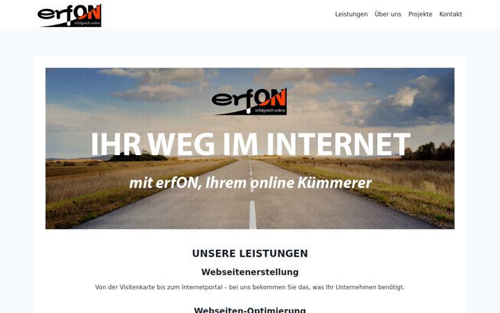 Screenshot von erfon.de