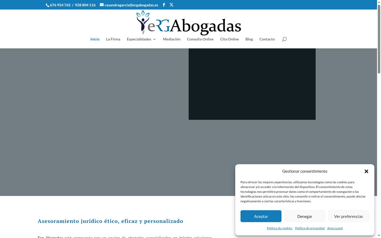 Screenshot des Einwilligungsbanners vor jeglicher Interaktion
