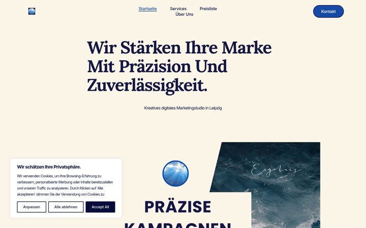 Screenshot of ergebnismarketing.de