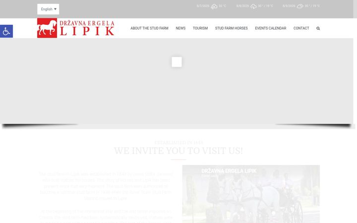 Screenshot stránky ergela-lipik.org