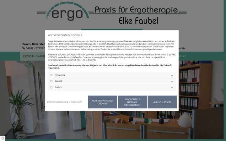 Screenshot του ergo-faubel.de