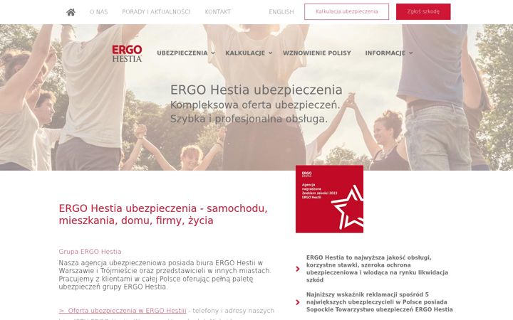 Posnetek zaslona ergo-hestia-warszawa.pl