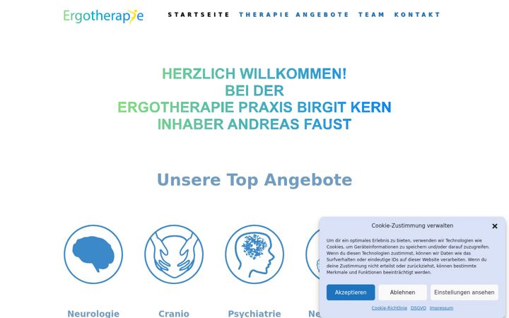 Screenshot του ergo-kern-faust.de