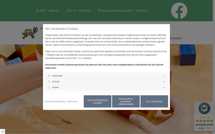 Screenshot von ergo-logo-staudler.de