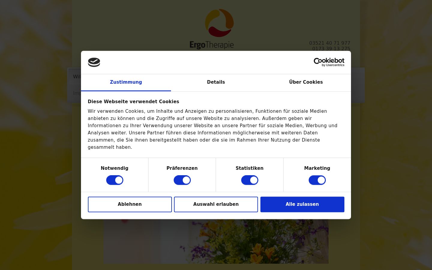 Zrzut ekranu banera zgody wyświetlanego przed jakąkolwiek interakcją