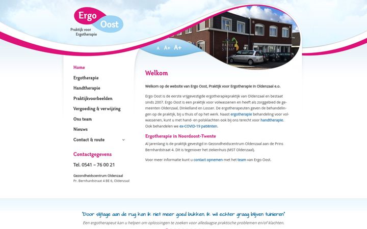 Ekrano kopija ergo-oost.nl