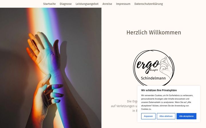 Screenshot του ergo-schindelmann.ch